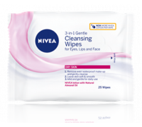 Nivea -  Daily Essentials - 3 in 1 Gentle Cleansing Wipes for Dry & Sensitive Skin